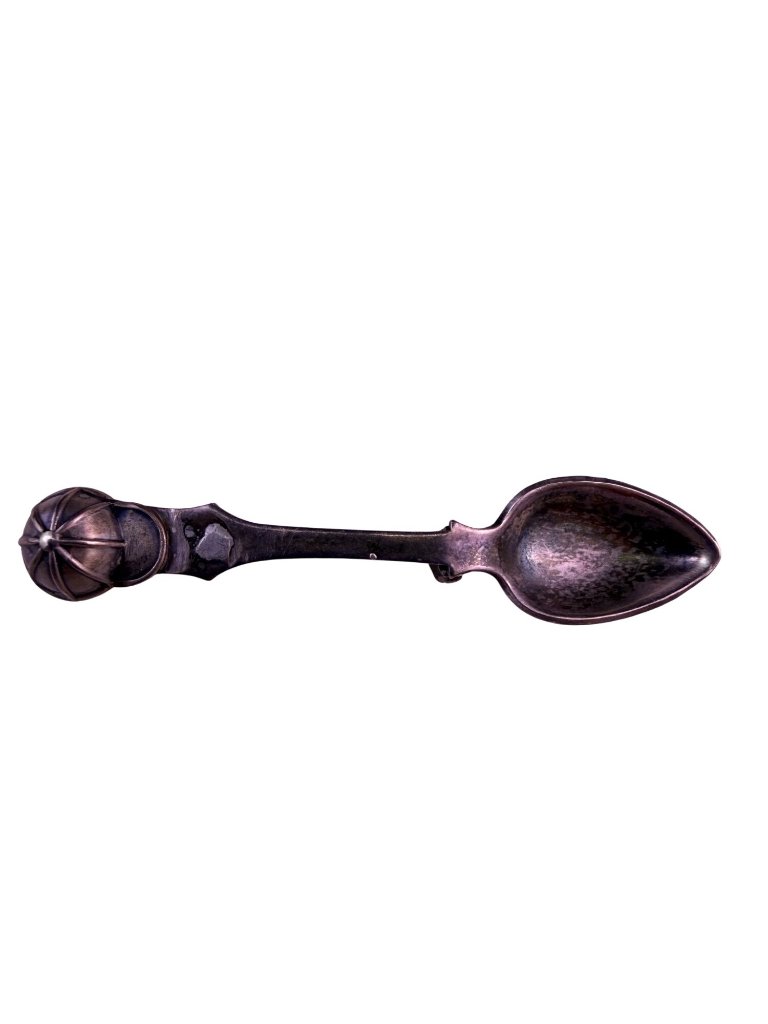 Sterling Silver Decorative Vintage Spoon Scroll & Plume Handle Collectible